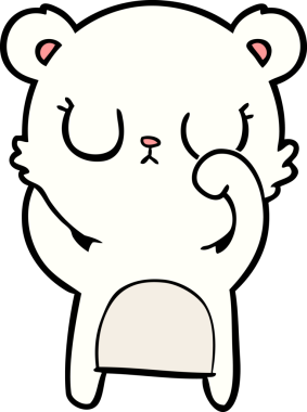 Bir insan tarafından çizilmiş kutup ayısı karikatürü