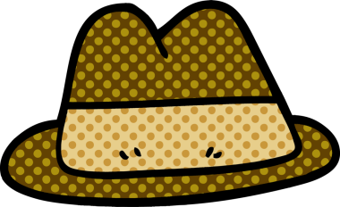 Bir insan tarafından çizilmiş eski tarz bir şapka.