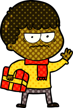 Bir insan tarafından çizilmiş el çizimi karikatür