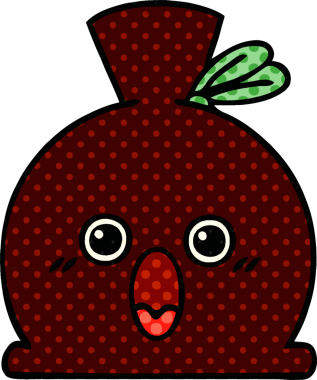 Bir insan tarafından çizilmiş bir çuval karikatürü.