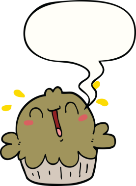 Bir insan tarafından çizilmiş tatlı çizgi film pastası.