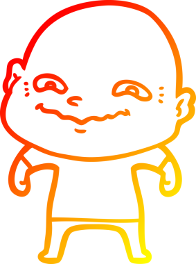 Bir insan tarafından çizilmiş ürkütücü bir çizgi film çizimi.