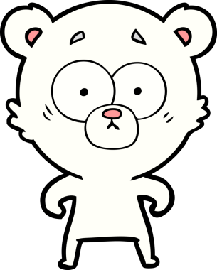 Bir insan tarafından çizilmiş kutup ayısı karikatürü