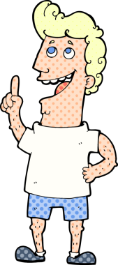 Bir insan tarafından çizilmiş mutlu bir adam.