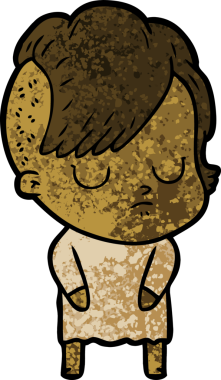 Bir insan tarafından çizilmiş karikatür kadın.