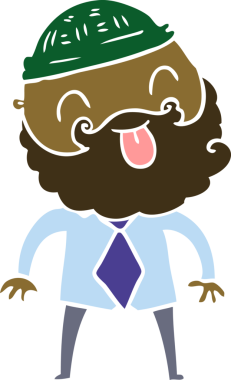 Bir insan tarafından çizilmiş şapkalı ve gömlekli bir adam.