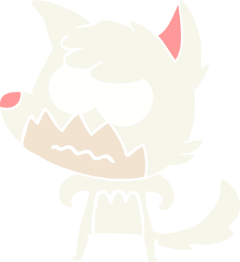 Bir insan tarafından çizilmiş düz renkli çizgi film.