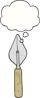 Bir insan tarafından çizilmiş düşünce baloncuklu çizgi film malası.