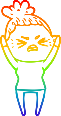 Bir insan tarafından çizilmiş kızgın bir karikatür çizimi.