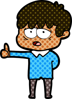 Bir insan tarafından çizilmiş bitkin çocuk çizgi filmi.