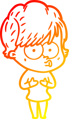 Bir insan tarafından çizilmiş bir karikatür kadın çizimi