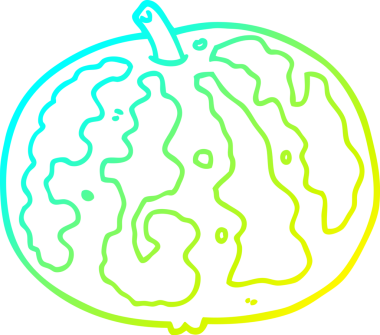 Bir insan tarafından çizilmiş karpuz çizimi.