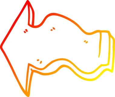 Bir insan tarafından çizilmiş bir çizgi filmin sıcak gradyan çizimi