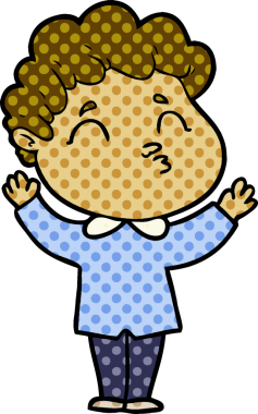 Bir insan tarafından çizilmiş karikatür adam omuz silkiyor.