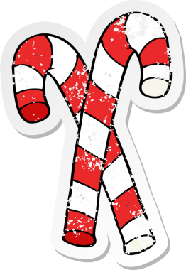 Bir insan tarafından çizilmiş karikatür şeker kamışının sıkıntılı çıkartması.