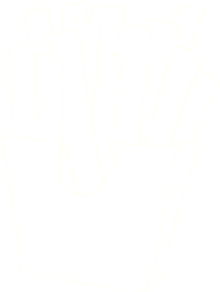 Bir insan tarafından çizilmiş patates kızartması tebeşiri.