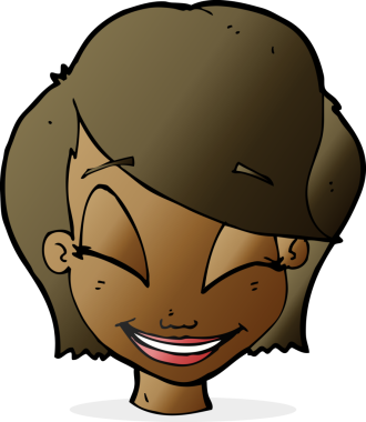 Bir insan tarafından çizilmiş güzel kadın yüzü.