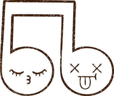 Bir insan tarafından çizilmiş müzikal Notalar Kömür Çizimi