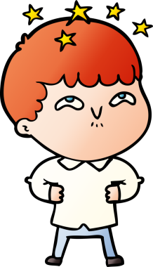 çizgi film bir insan tarafından çizilmiş hayret verici çocuk.