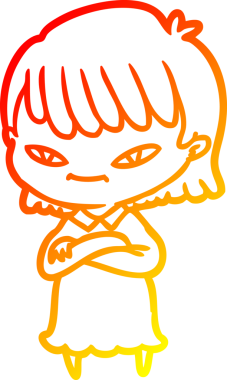 Bir insan tarafından çizilmiş bir karikatür kadın çizimi