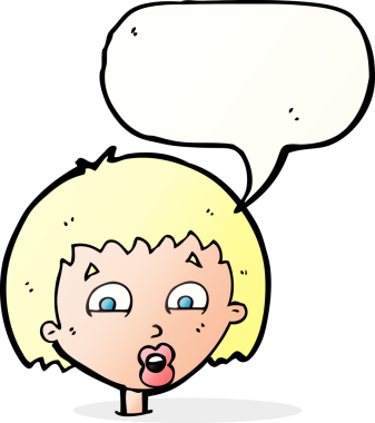 bir insan tarafından çizilen konuşma baloncuğuyla şok olmuş çizgi film.