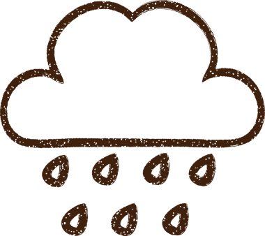 Bir insan tarafından çizilmiş Yağmur Bulutu Kömürü Çizimi