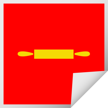 Bir insan tarafından çizilmiş merdanenin kare kabuk soyucu karikatürü.