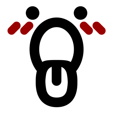 Bir insan tarafından çizilmiş bitkin ve soluk soluğa kalmış yüz simgesi