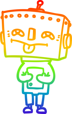 gökkuşağı gradyan çizgisi bir insan tarafından çizilmiş robot çizgi