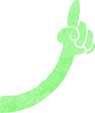 Bir insan tarafından çizilmiş bir canavar kolu.