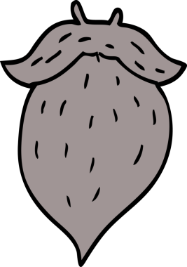 Bir insan tarafından çizilmiş karalama sakalı.