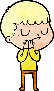 Bir insan tarafından çizilmiş huysuz çocuk çizgi filmi.