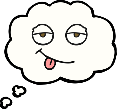 Serbest çizim düşünce balonu karikatürü Bir insan tarafından çizilmiş yorgun gözler