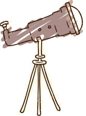 Bir insan tarafından çizilen Teleskop Tebeşiri