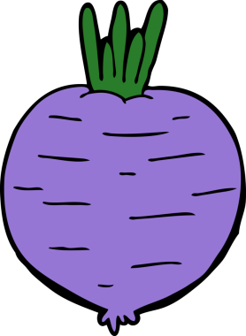 Bir insan tarafından çizilmiş sebze çizgi filmi.