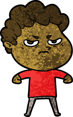 Bir insan tarafından çizilmiş kızgın bir adam.