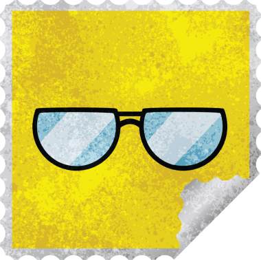 Bir insan tarafından çizilmiş grafiksel kare çıkartma damgası