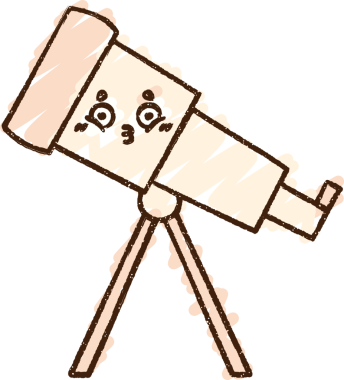 Bir insan tarafından çizilen Teleskop Tebeşiri