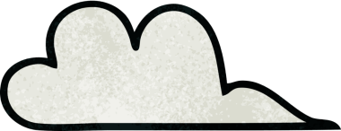 Bir insan tarafından çizilmiş eski grunge desenli bir bulut.