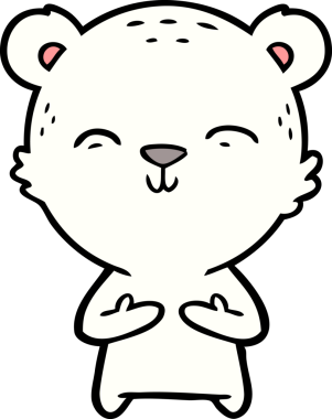 Bir insan tarafından çizilmiş kutup ayısı karikatürü