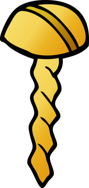 karikatür karalama eski pirinç vida bir insan tarafından çizildi