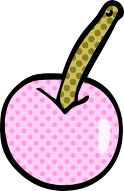 Bir insan tarafından çizilmiş karalama kirazı.