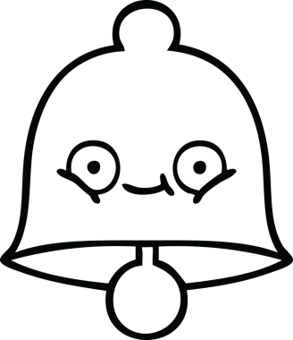 Bir insan tarafından çizilmiş bir çanın çizgi çizimi