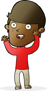 Bir insan tarafından çizilmiş mutlu bir adam.