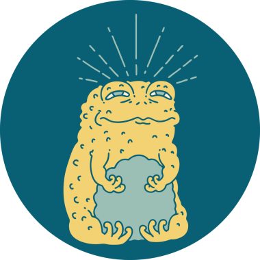 Bir insan tarafından çizilmiş dövme stili karakteri simgesi