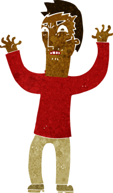 Bir insan tarafından çizilmiş kızgın bir adam.