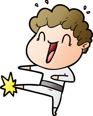 Bir insan tarafından çizilmiş mutlu bir adam.