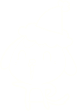 Bir insan tarafından çizilen neşeli köpek tebeşiri.