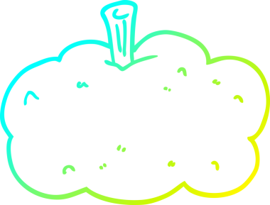 Bir insan tarafından çizilmiş bir çizgi balkabağı çizimi.