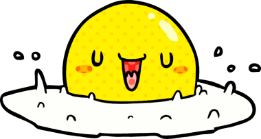 Bir insan tarafından çizilmiş mutlu yumurta çizgi filmi.